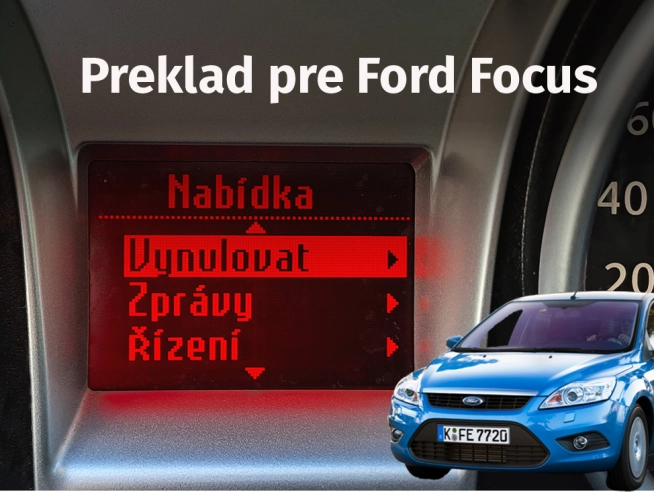 Už aj za volantom. Preklad pre palubný počítač Ford